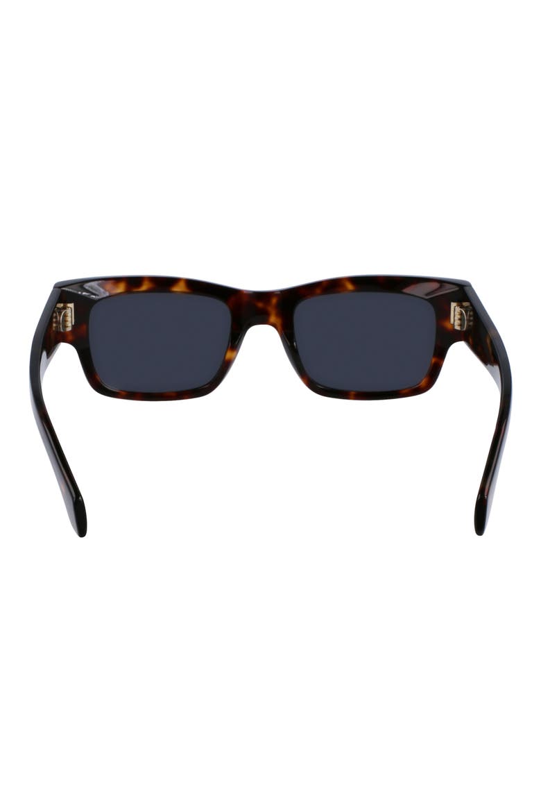 Rivets 53mm Rectangular Sunglasses, Alternate, color, DARK TORTOISE