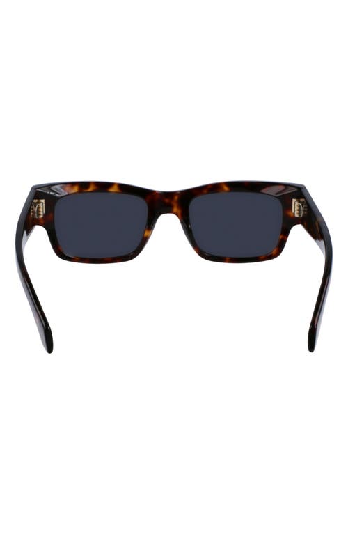 Ferragamo Rivets 53mm Rectangular Sunglasses In Brown