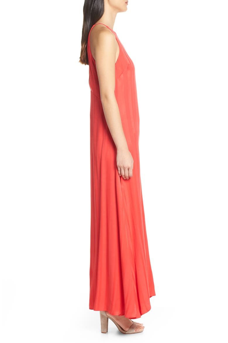 Paola Halter Maxi Dress, Alternate, color, RED