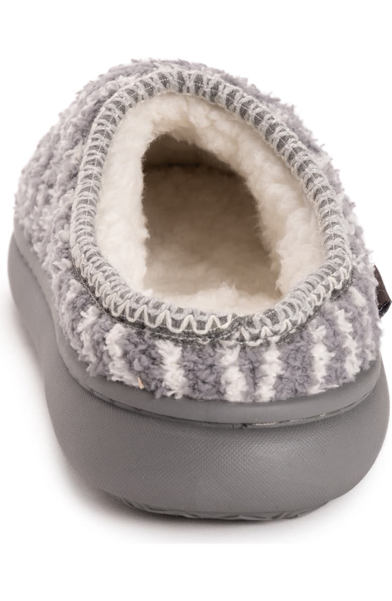MUK LUKS Janna Cozy Crew Faux Shearling Lined Clog, Alternate, color, Grey Sripe