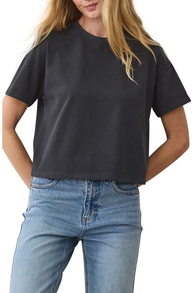 Cloud 9 Jersey Crewneck T-Shirt, Main, color, BLACK