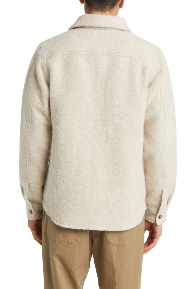 Lennon Bouclé Overshirt, Alternate, color, IVORY