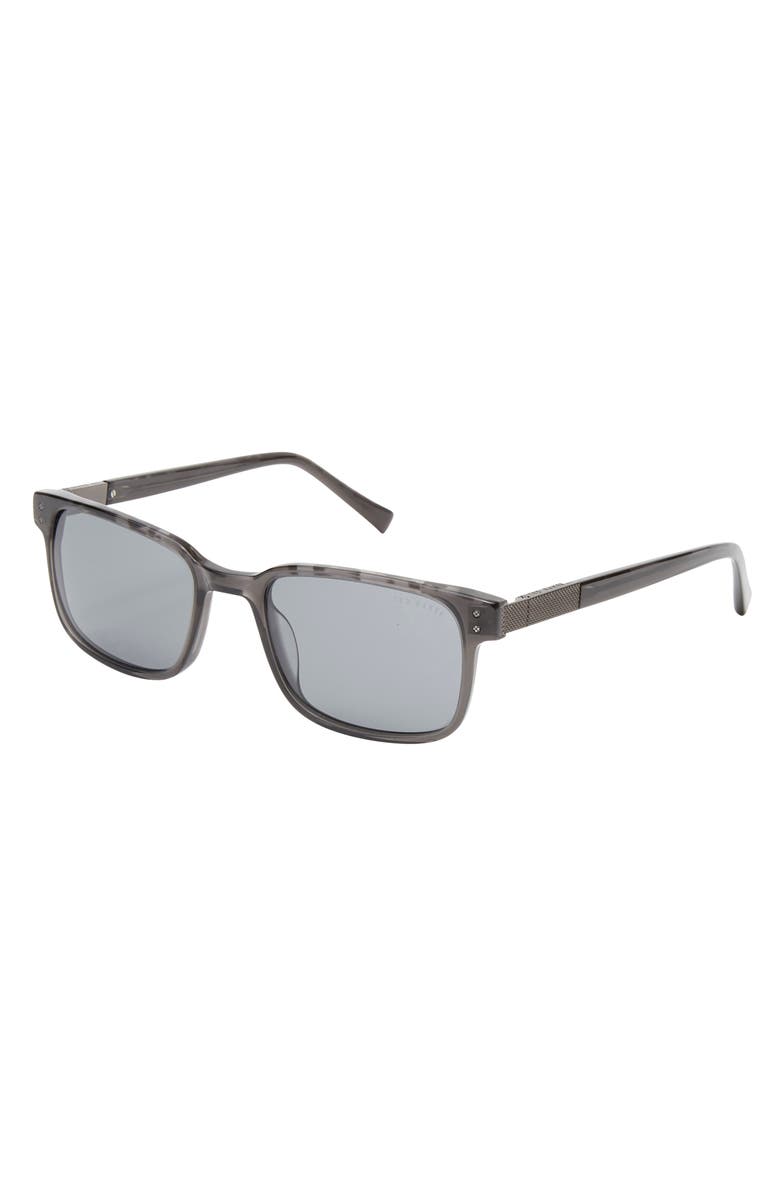 Ted Baker London 55mm Polarized Square Sunglasses, Alternate, color, Grey