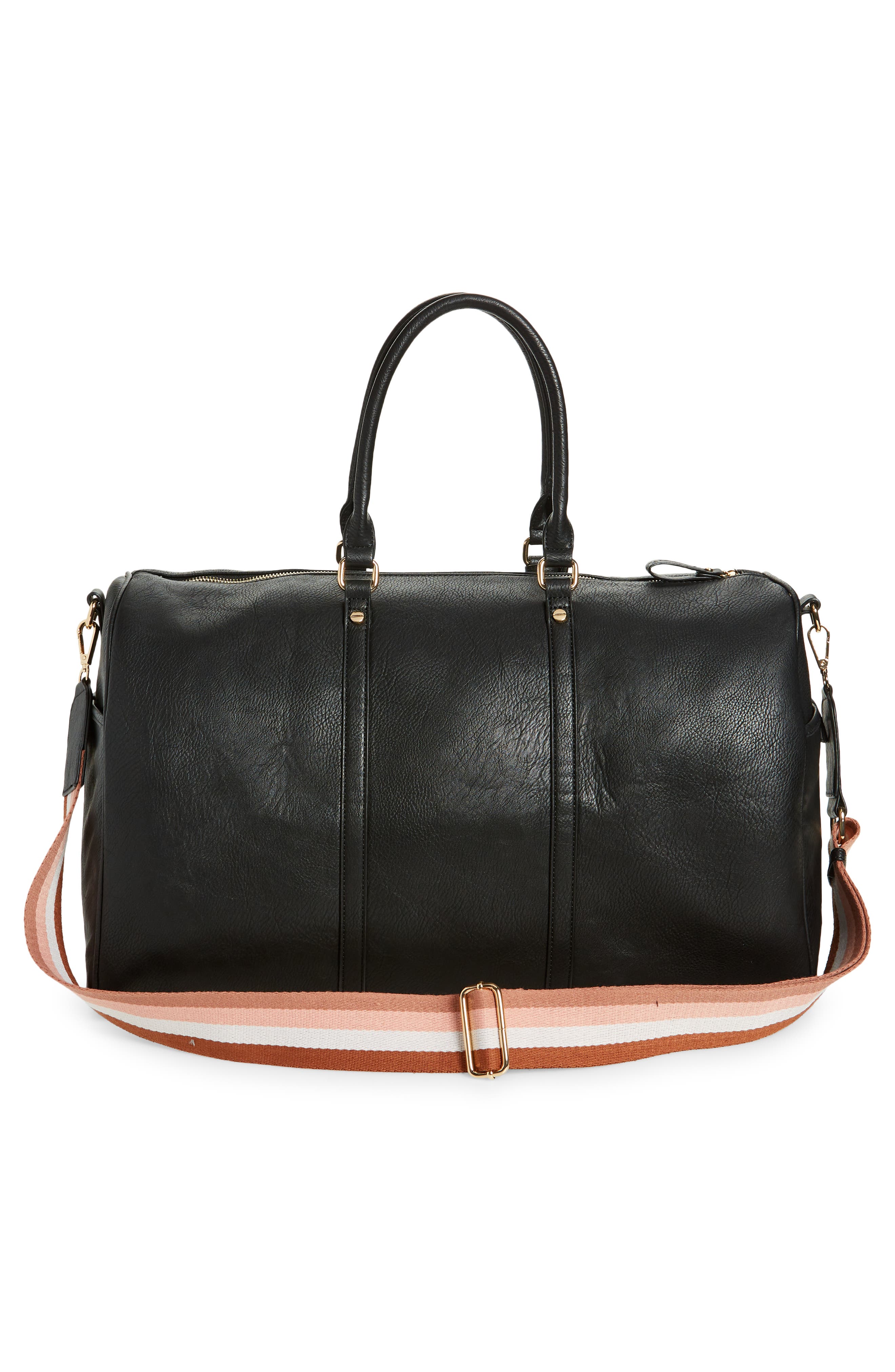 Mali + Lili Mollie Large Vegan Leather Overnight Duffle Bag, Alternate, color, 