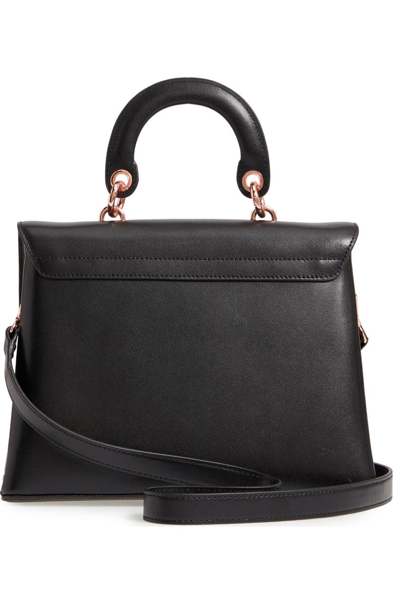Ted Baker London Crystal Bar Leather Top Handle Satchel, Alternate, color,