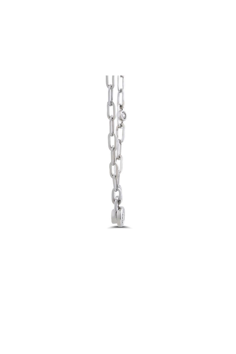 Muse Bezel Necklace, Alternate, color, Silver