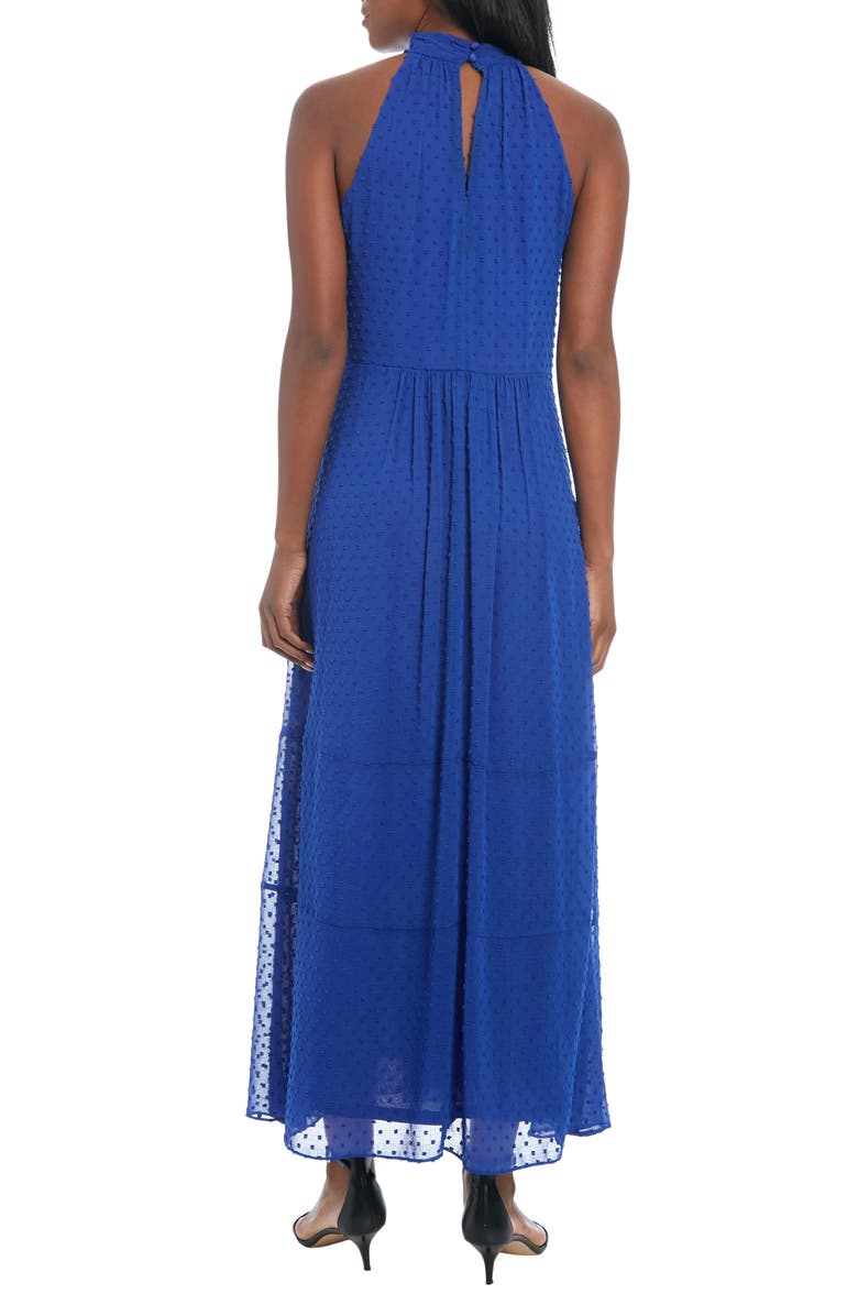 Mock Neck Keyhole Sleeveless Maxi Dress
