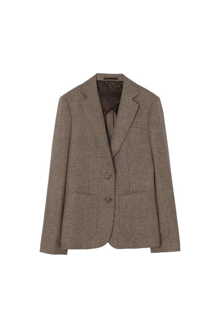 Wool Linen Blend Tailored Jacket, Alternate, color, Soap beige/brown