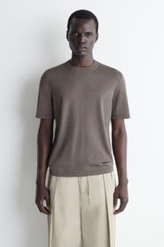 COS Contrast-tipped Silk-cotton T-shirt