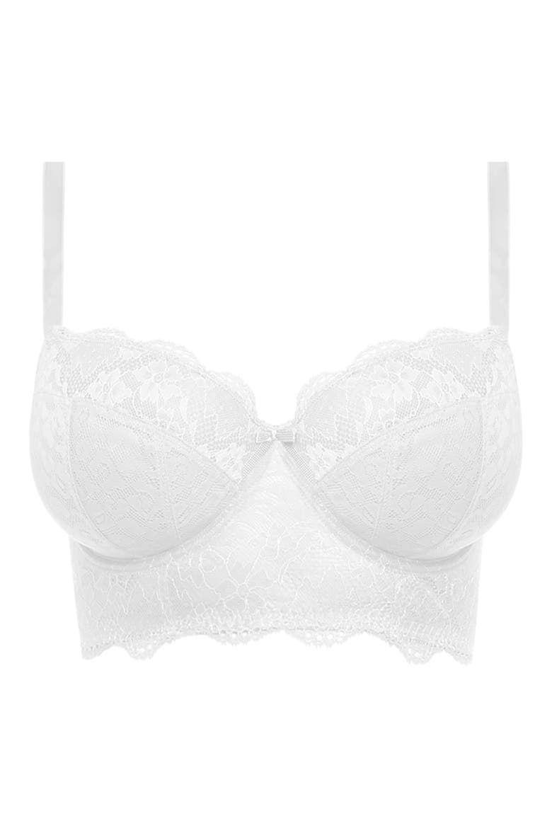 Fancies Full Figure Longline Underwire Bra, Alternate, color, WHITE