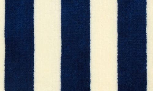 Slowtide Cabana Striped Turkish Cotton Towel In Deep Pool