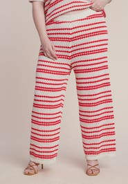 ELOQUII Pointelle Stripe Sweater Pant