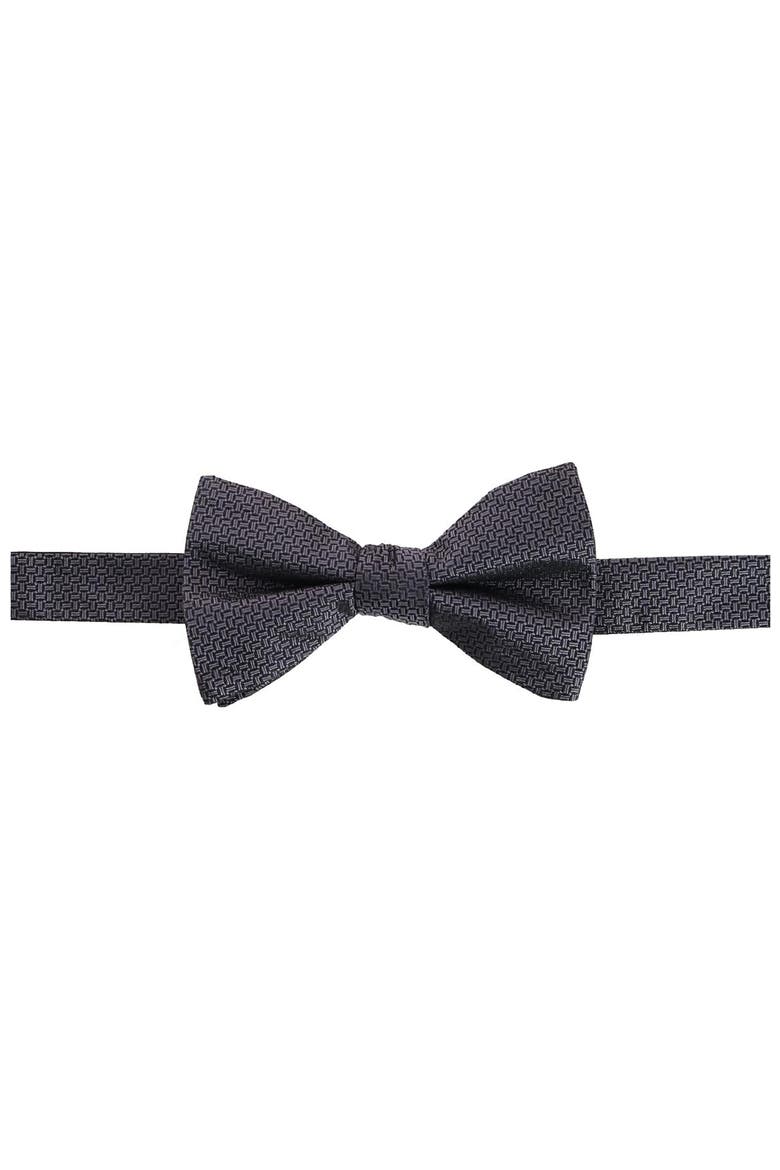 The Monte Bello Interlocked Silk Pre-Tied Bow Tie, Main, color, GRAPHITE