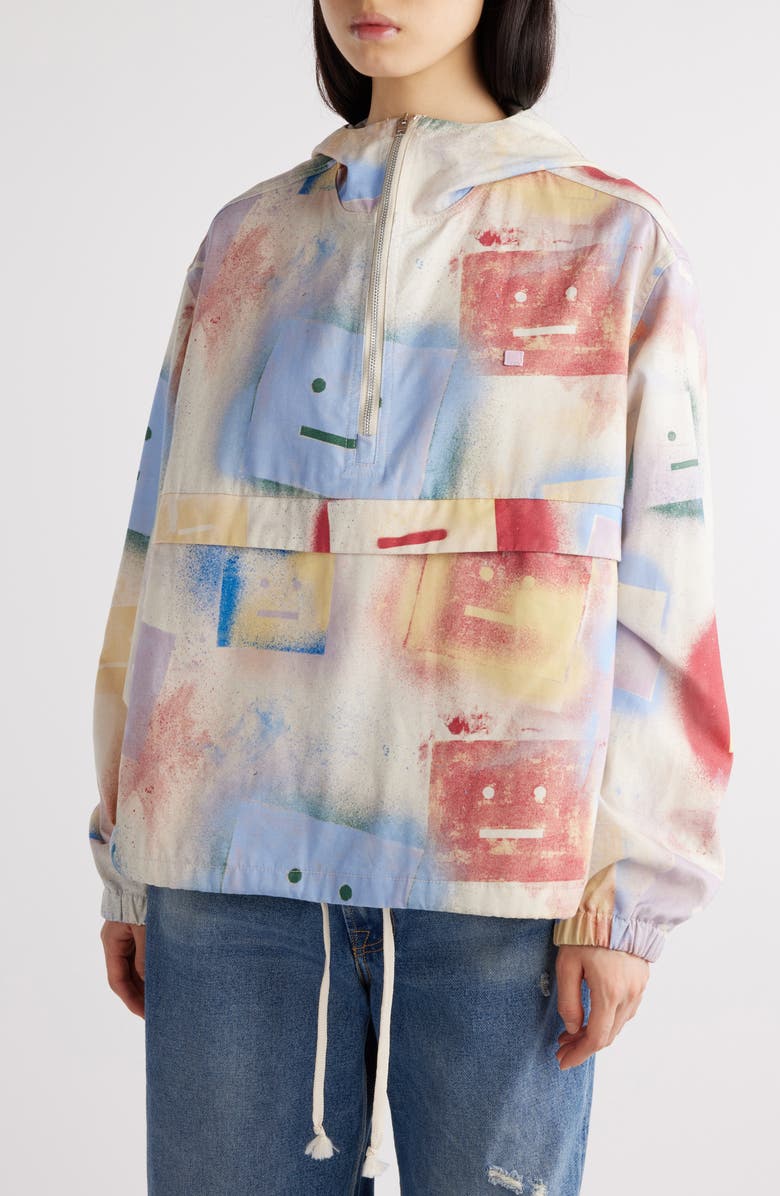 Acne Studios Odaan Spray Paint Face Cotton Canvas Anorak, Alternate, color, 