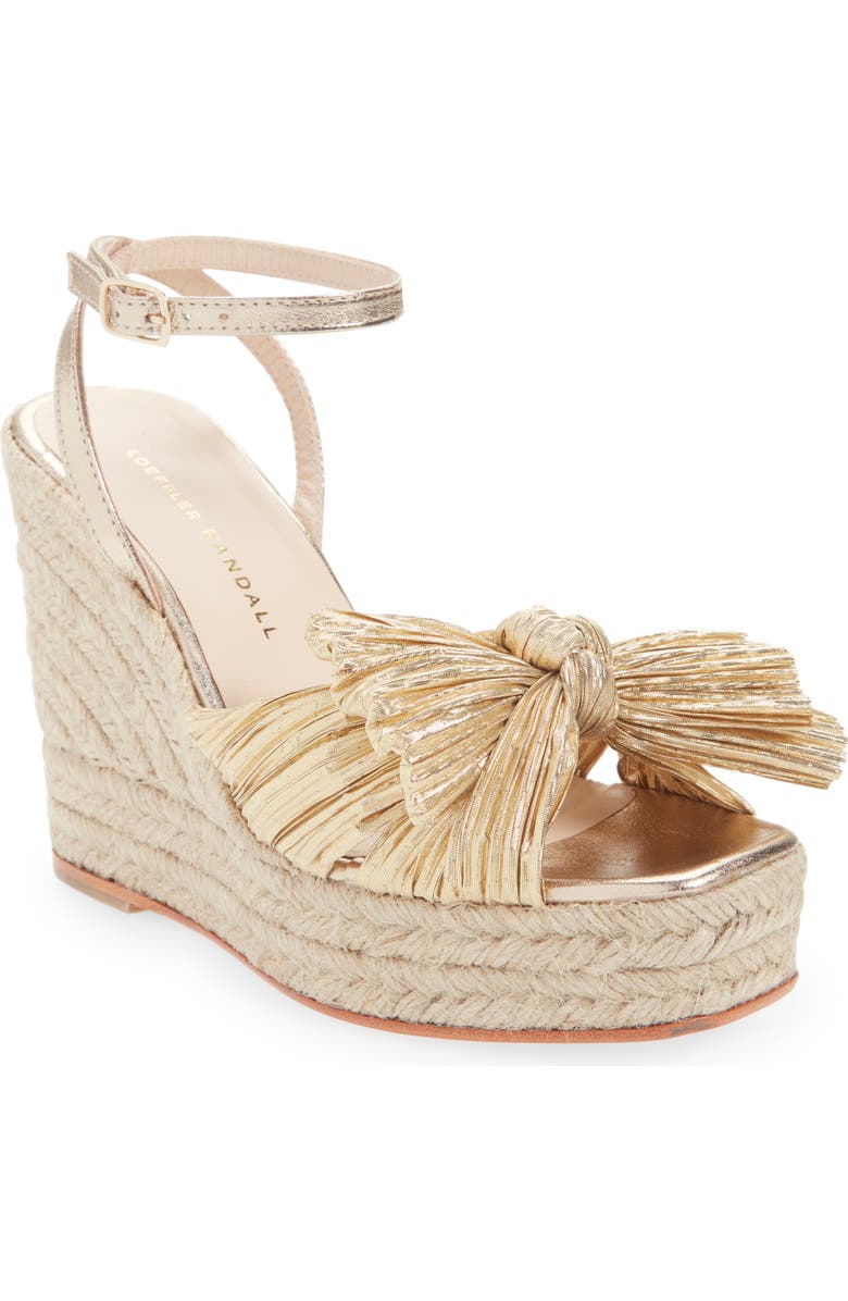 Loeffler Randall Peri Knotted Wedge, Main, color, Gold