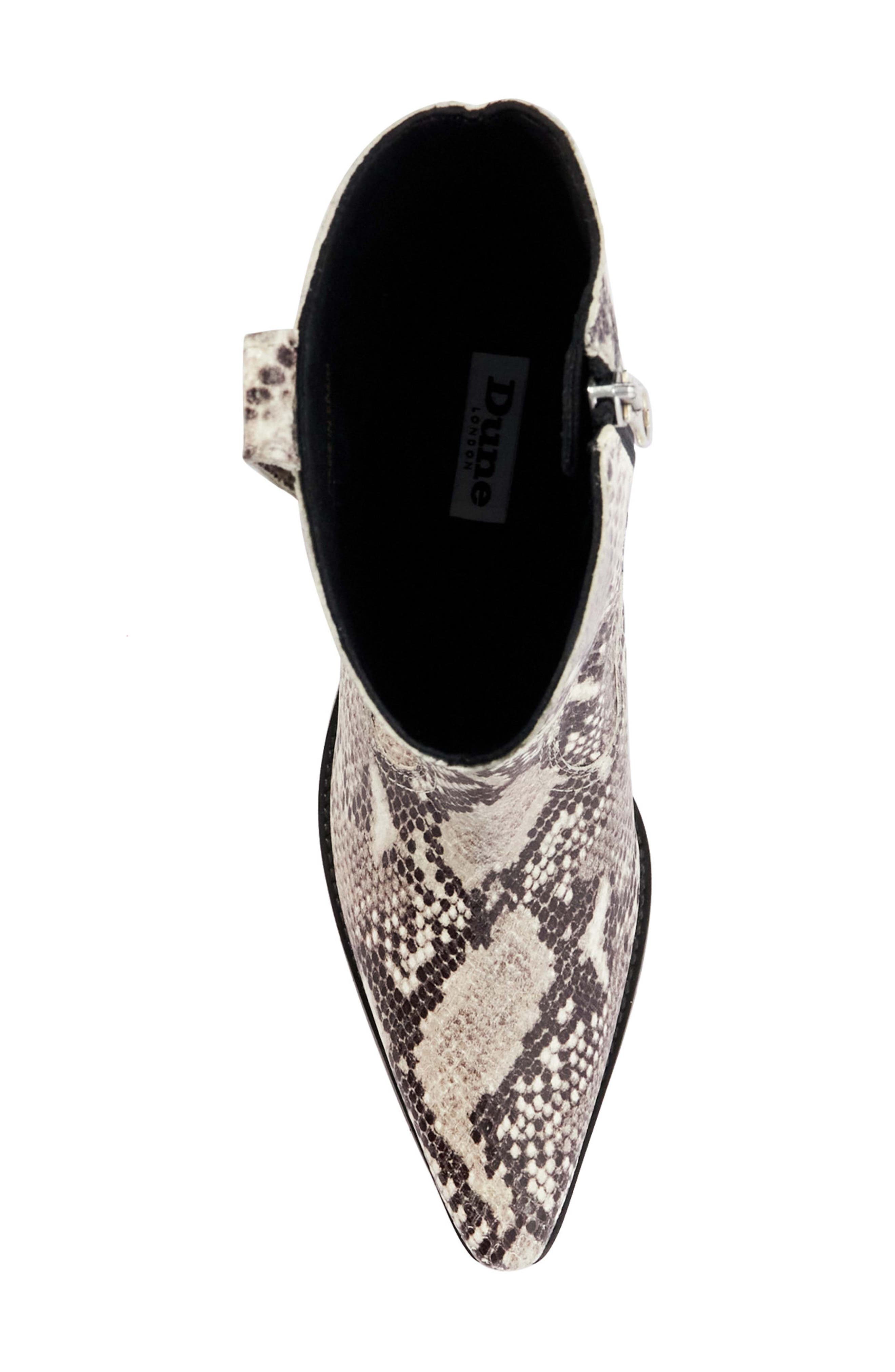 Dune London Pardner Snakeskin Embossed Western Boot, Alternate, color, 