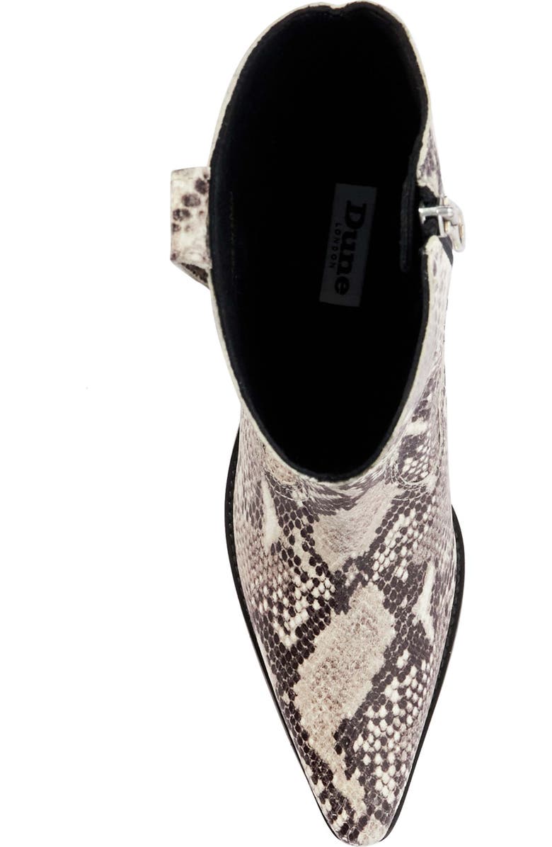 Dune London Pardner Snakeskin Embossed Western Boot, Alternate, color,