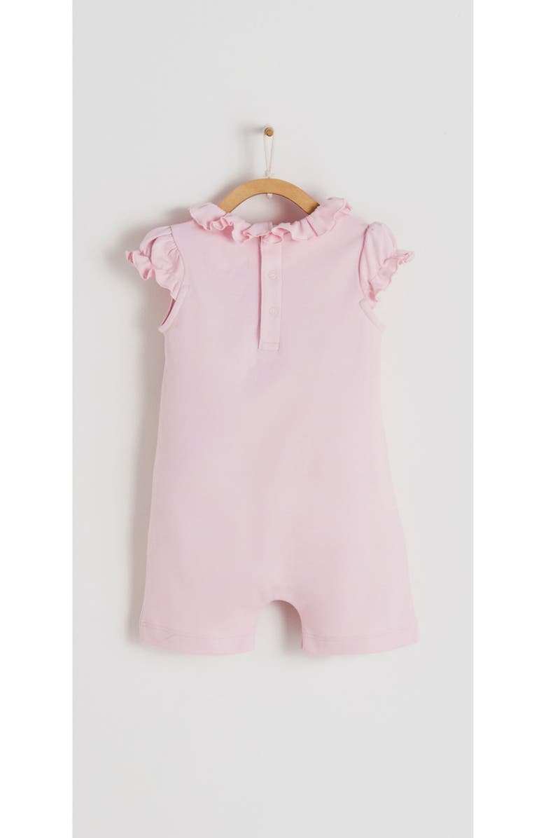 Babycottons Premium Peruvian Pima Cotton Essentials Ruffle Romper for Infant, Alternate, color, Pink