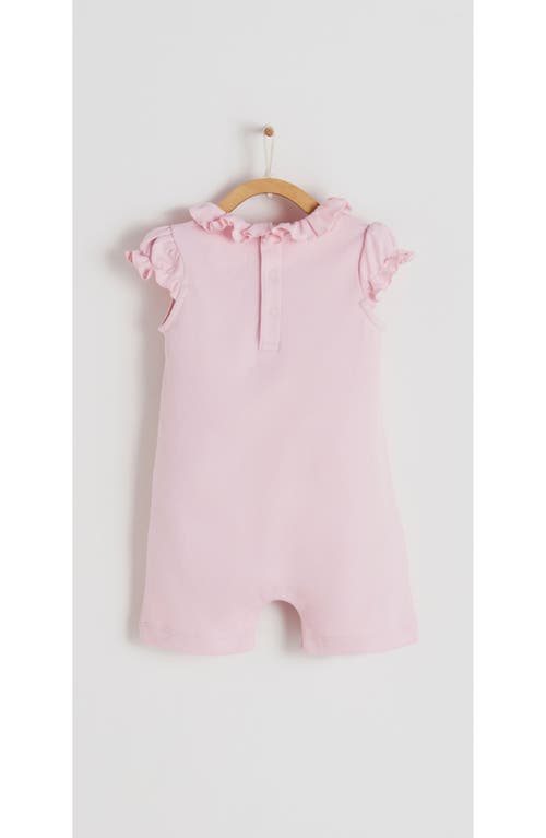 Babycottons Essentials Ruffle Romper In Pink