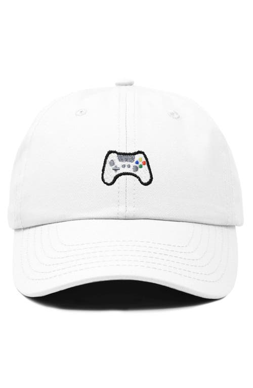 Dalix Game Controller Embroidered Hat In White
