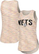 CONCEPTS SPORT Women's Concepts Sport White Brooklyn Nets Sunray Tank Top