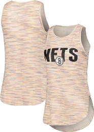 CONCEPTS SPORT Women's Concepts Sport White Brooklyn Nets Sunray Tank Top