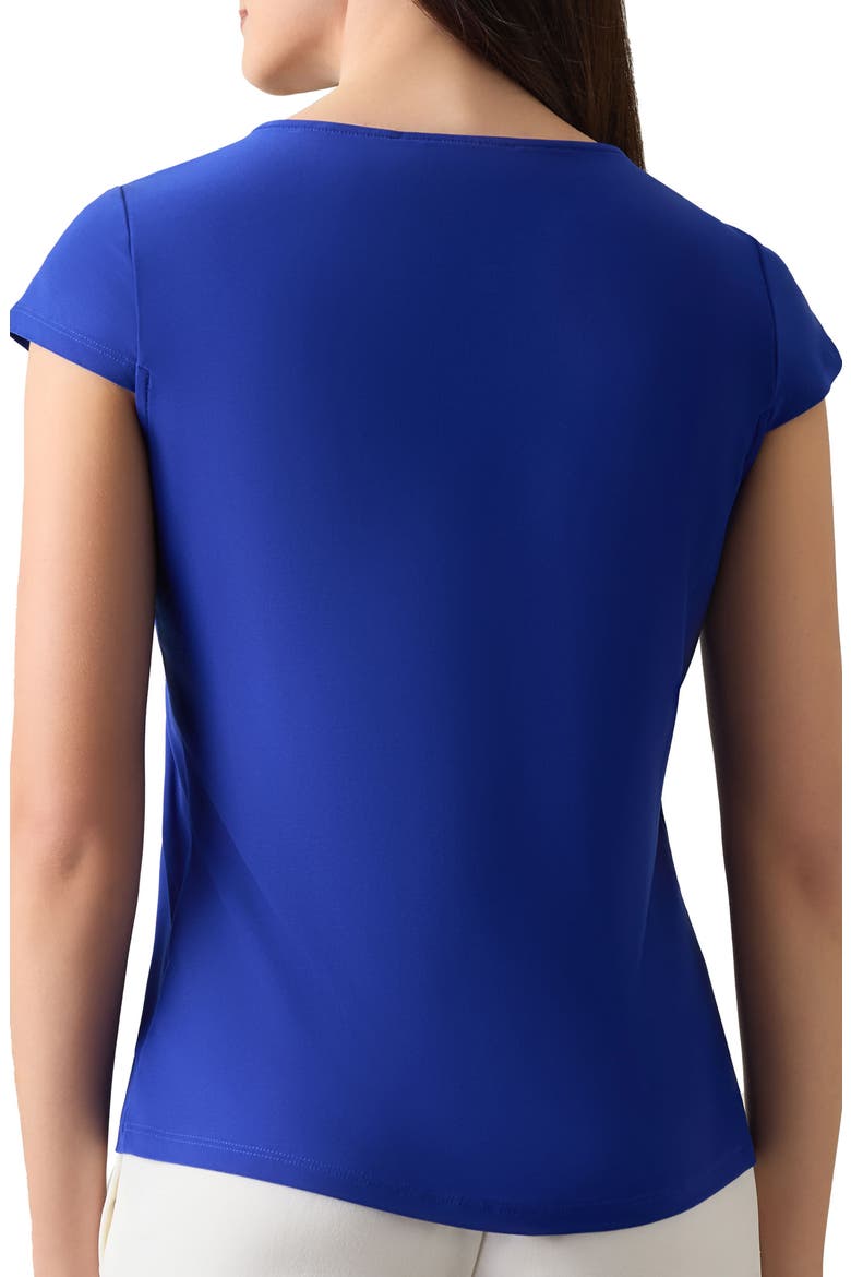 Cap Sleeve Cowl Neck Top, Alternate, color, ROYAL