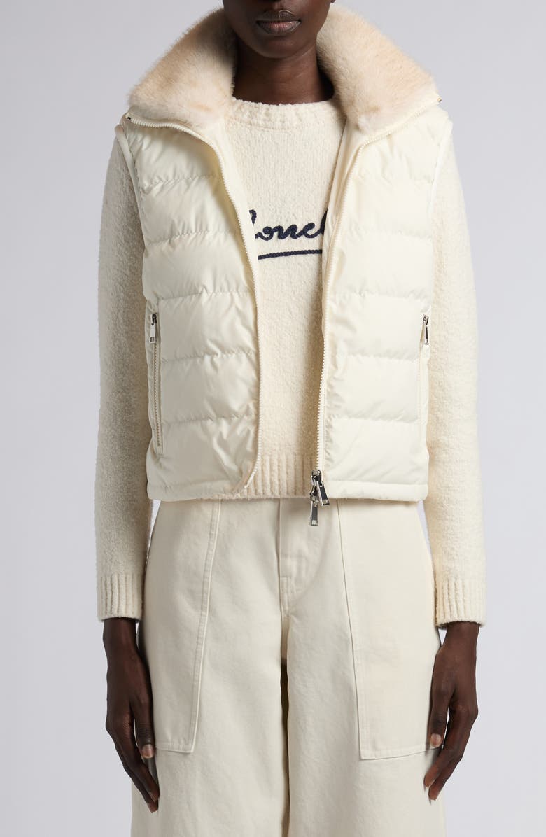 Moncler Pervenche 3-in-1 Down Jacket, Alternate, color, Silk White