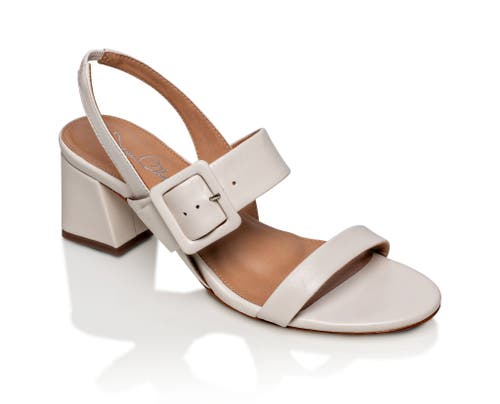 Joan Oloff Shoes Greyson Block Heel In White