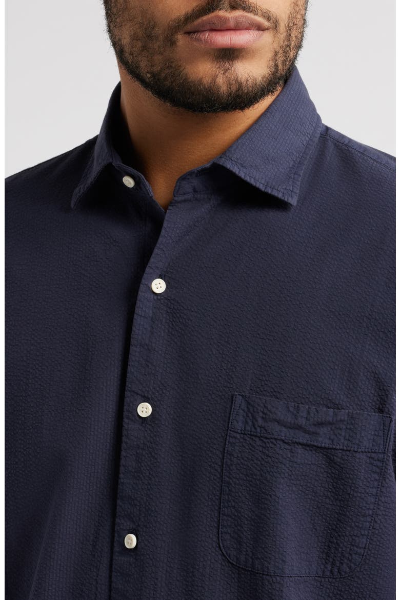 Seaward Short Sleeve Button-Up Shirt, Alternate, color, NAVY