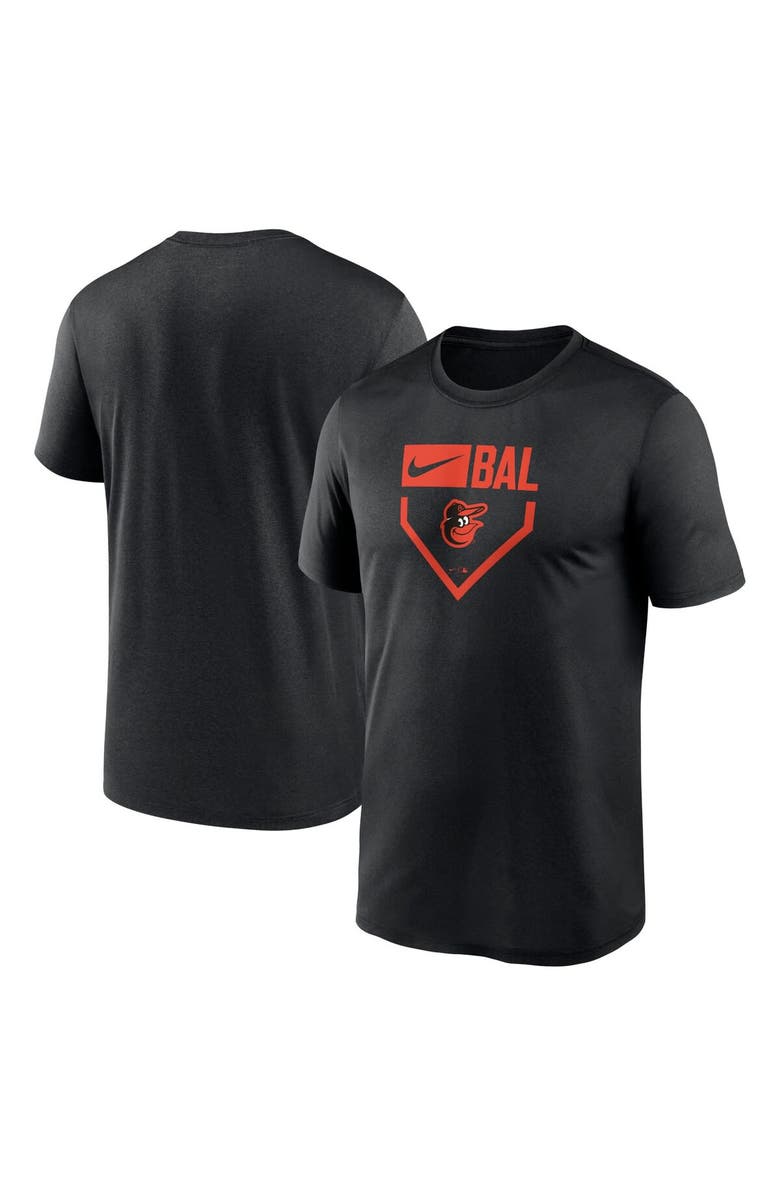 Nike Men's Nike Black Baltimore Orioles Home Plate Icon Legend Performance T-Shirt, Alternate, color, 