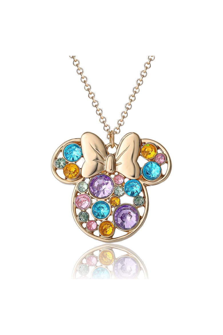 Fashion Multi-Color Stone Minnie Mouse Necklace, Main, color, Multicolor