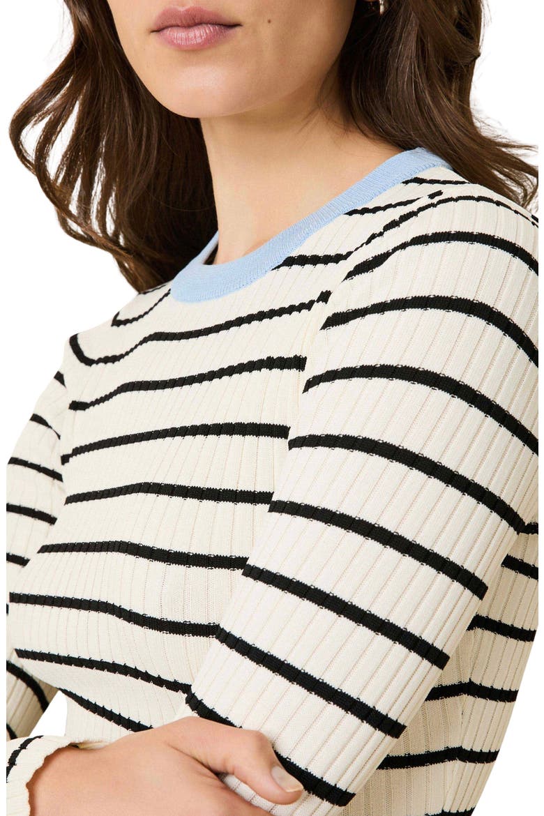 The Dora Stripe Sweater, Alternate, color, BRULE