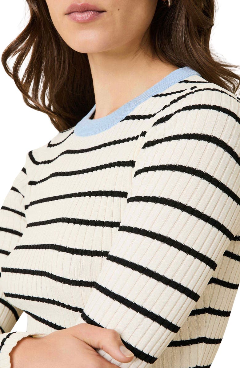 Solid & Striped The Dora Stripe Sweater, Alternate, color, Brule