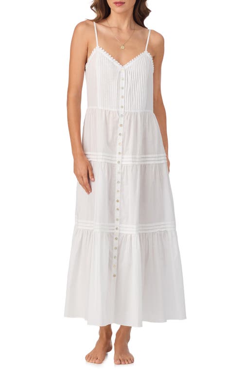 Eileen West Sleeveless Cotton Ballet Nightgown In White