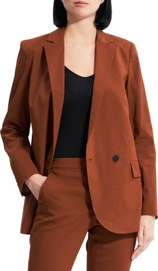 Double Breasted Linen Blend Jacket