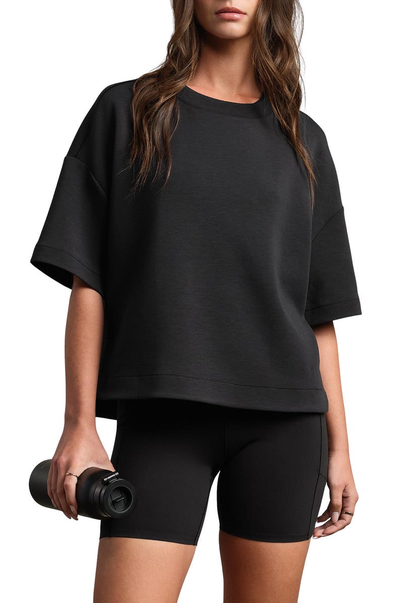 Rhone DreamGlow Relaxed Fit T-Shirt, Main, color, Pure Black Heather