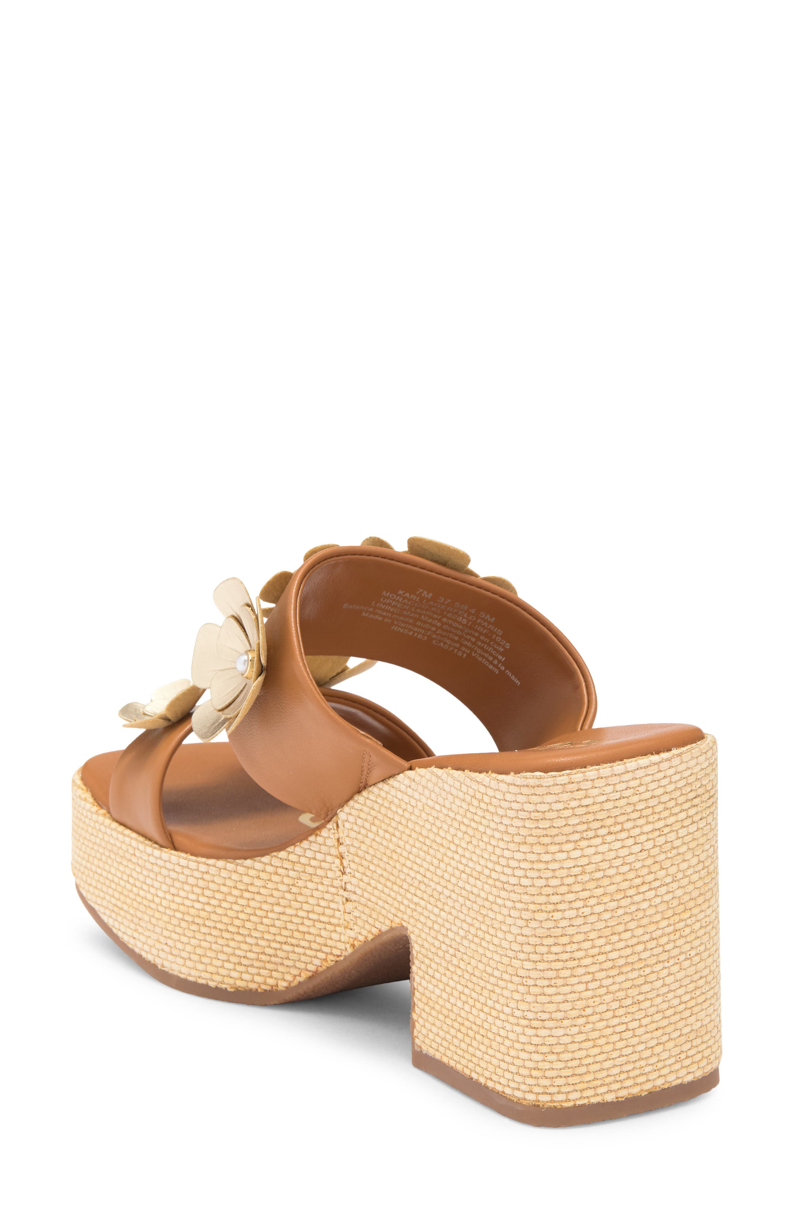 KARL LAGERFELD PARIS Moracco Double Band Sandal, Alternate, color, Tan