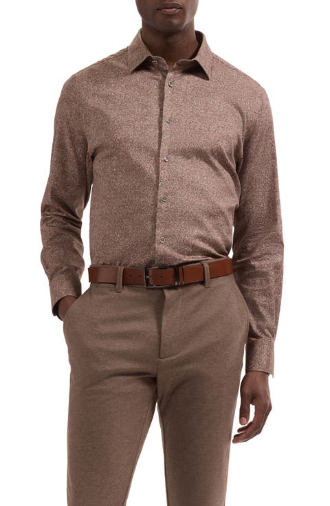 Julian Shaped Fit Long Sleeve Floral Button-Up Shirt