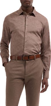 Bugatchi Julian Shaped Fit Long Sleeve Floral Button-Up Shirt