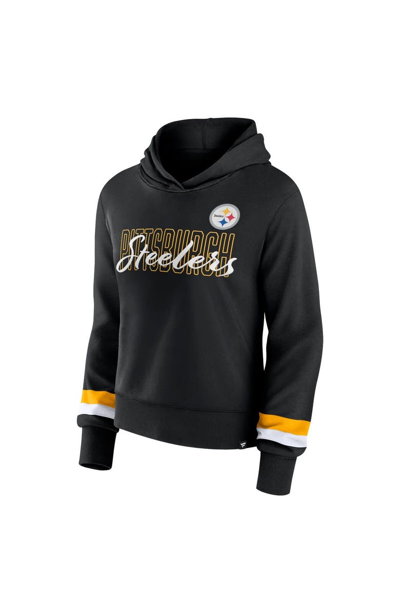 FANATICS Women's Fanatics Branded  Black Pittsburgh Steelers Over Under Pullover Hoodie, Alternate, color, 