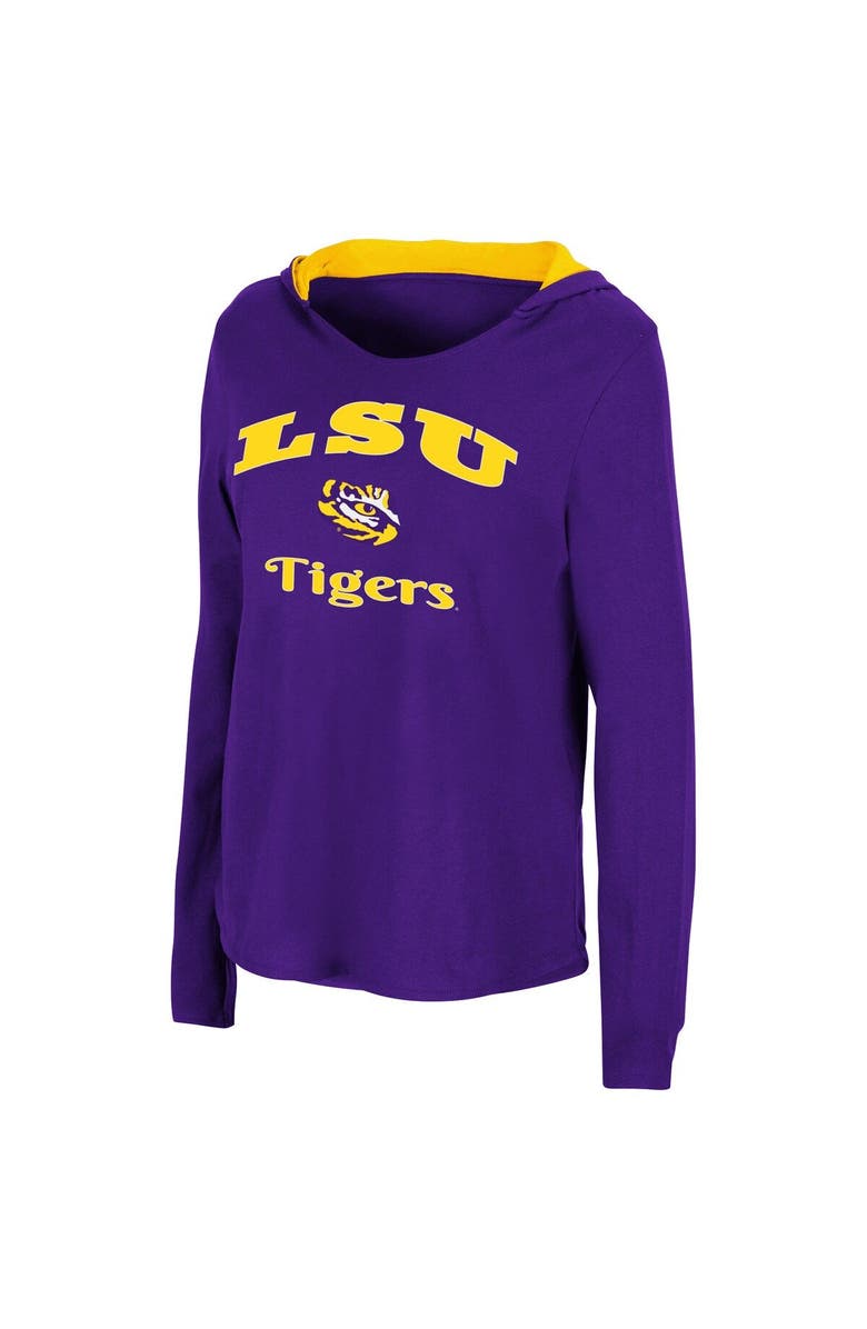 COLOSSEUM Women's Colosseum Purple LSU Tigers Catalina Hoodie Long Sleeve T-Shirt, Alternate, color, Purple