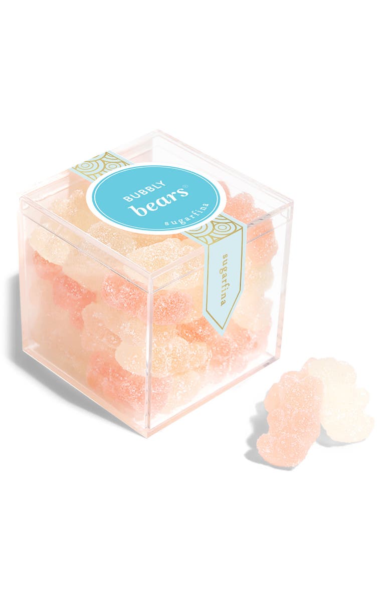 sugarfina Bubbly Bears Small Candy Cube, Main, color, Aqua