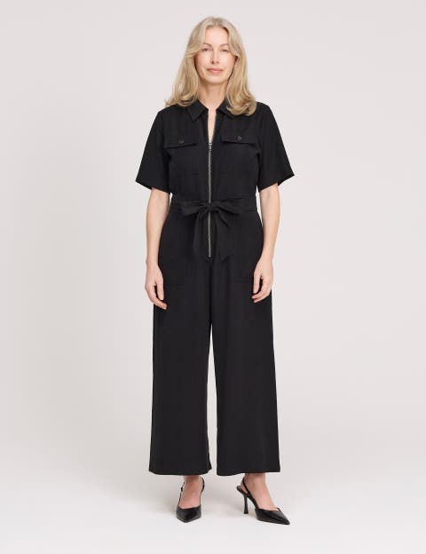 Marie Wide Leg Cropped Jumpsuit