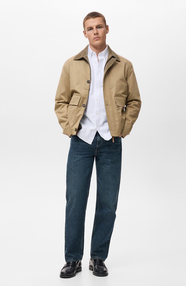 MANGO Regular Fit Oxford Button-Down Shirt, Alternate, color, White