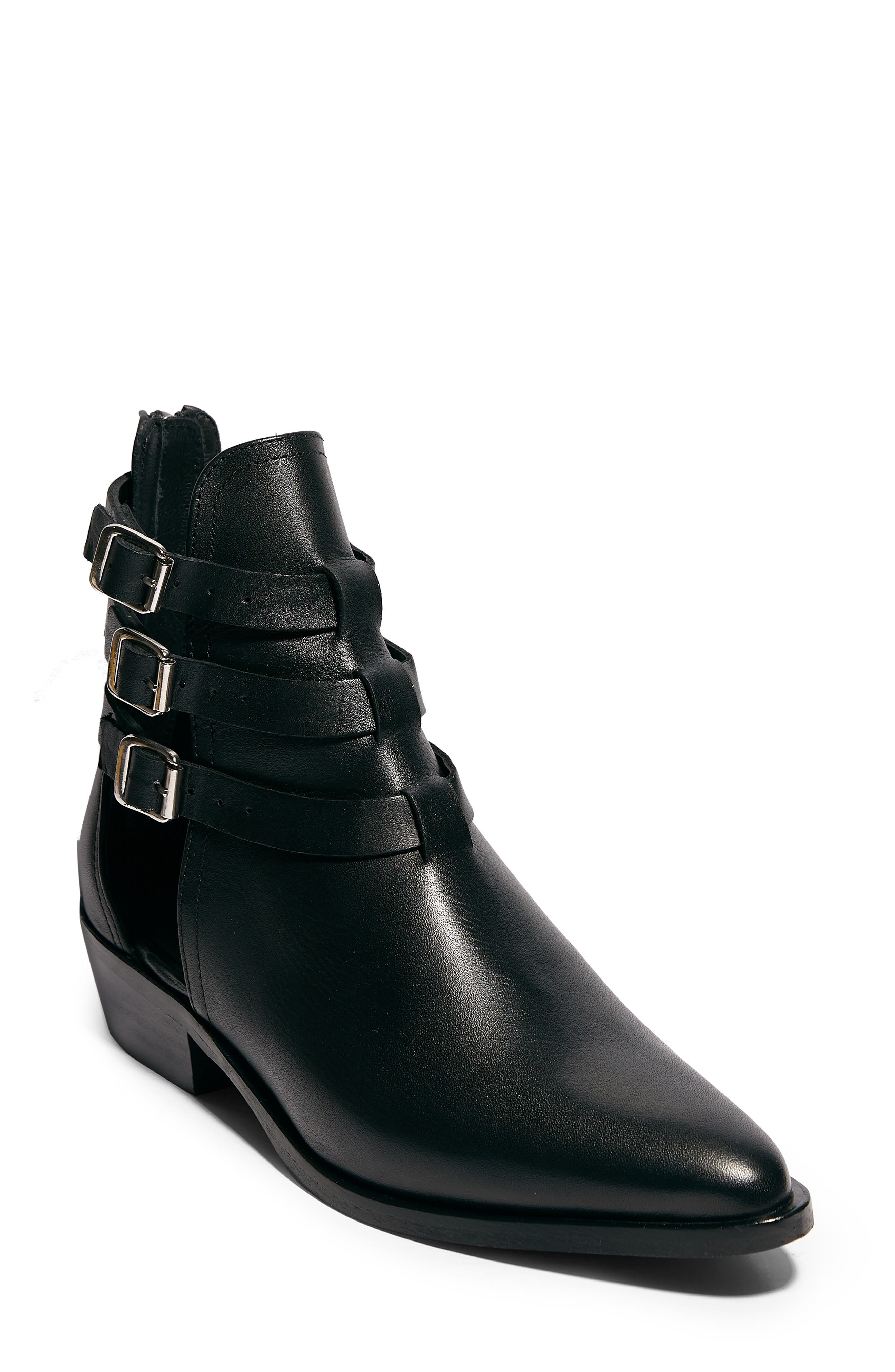 Naomi Bootie, Main, color, BLACK LEATHER