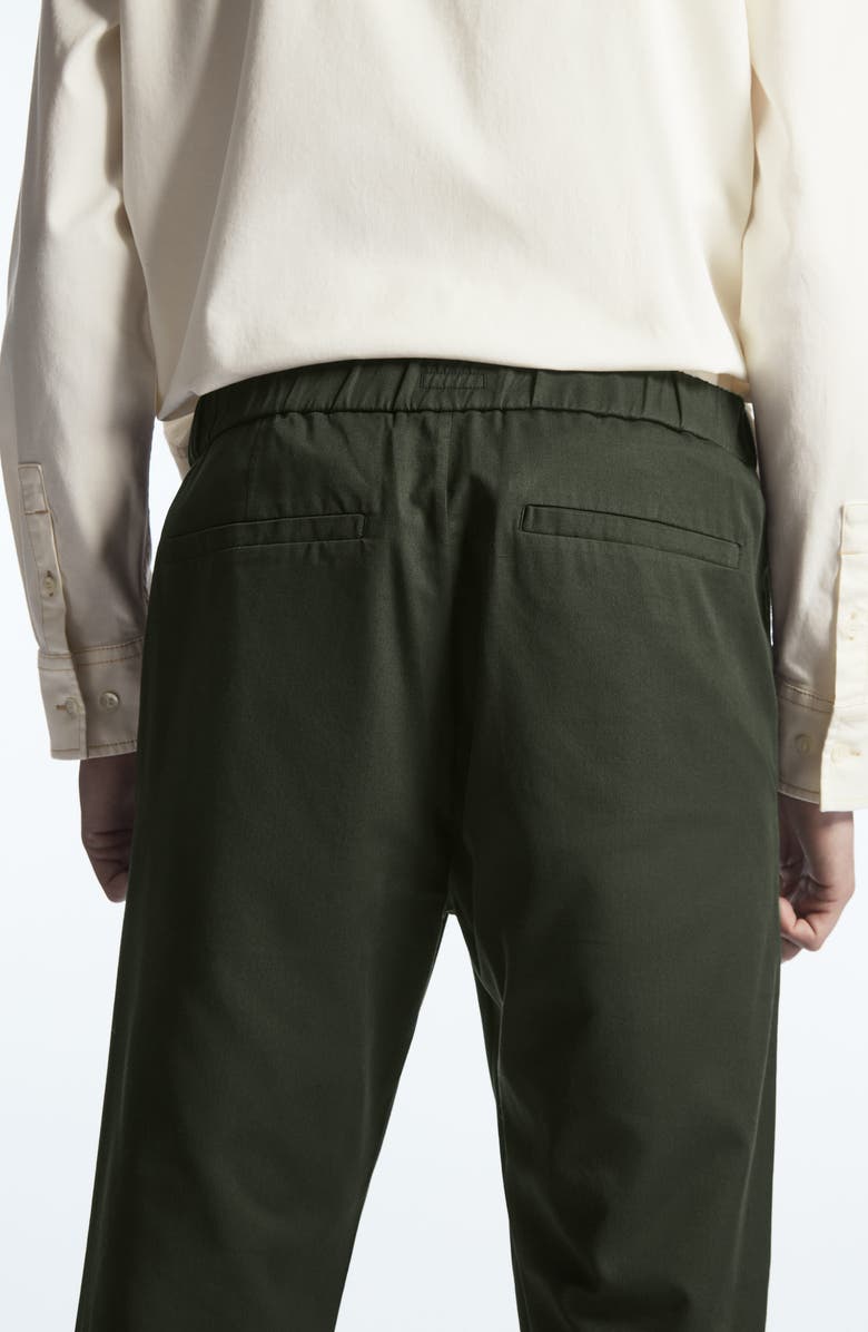 COS Ellis Cotton Blend Pants, Alternate, color, Green Dark