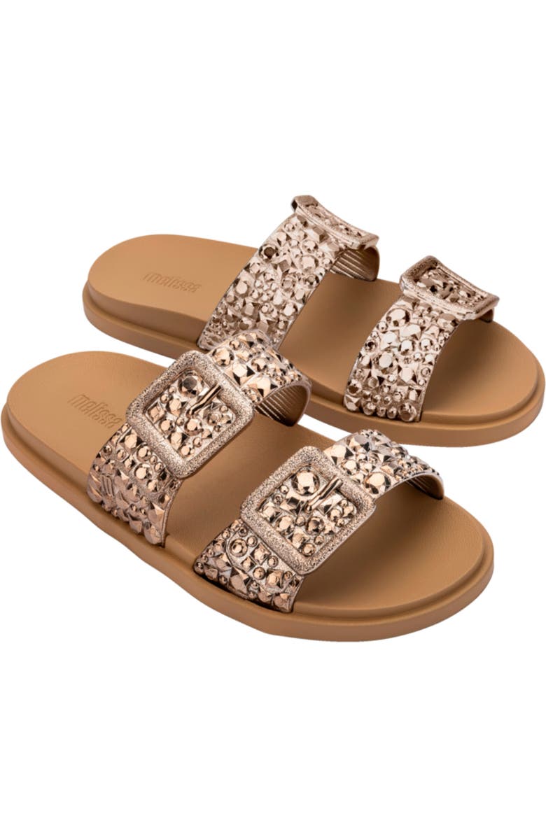 Melissa Lust Slide Sandal, Main, color, Beige/ Bronze