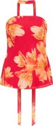 City Chic Soiree Floral Print Strapless Top & Scarf