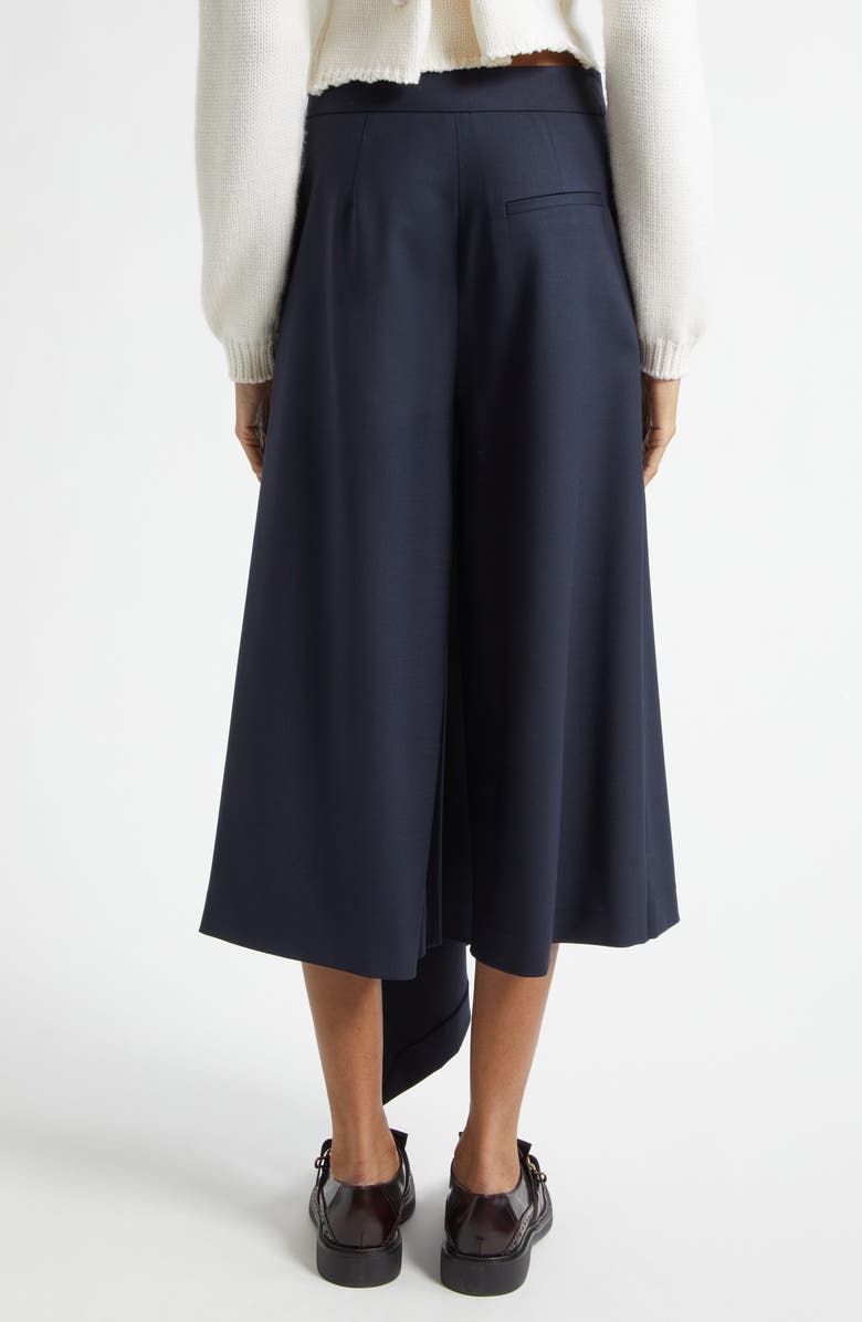 MONSE Front Cascade Stretch Wool Crop Sailor Pants, Alternate, color, Midnight